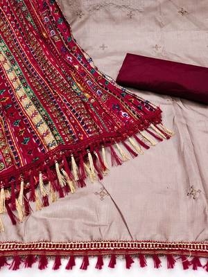 embroidered unstitched dress material 4