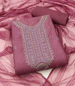floral embroidered unstitched dress material