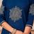 Blue printed pure cotton kurta trouser dupatta set