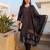 Black printed pure cotton kurta trouser dupatta set