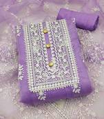 Embroidered Organza Unstitched Dress Material