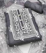 embroidered organza unstitched dress material