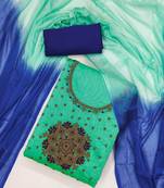 embellished unstitched dress material