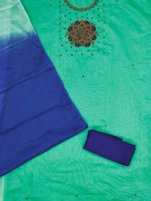 embellished unstitched dress material 3