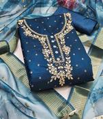 ethnic motifs woven design beads & stones modal cotton unstitched dress material