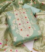 woven design unstitched dress material