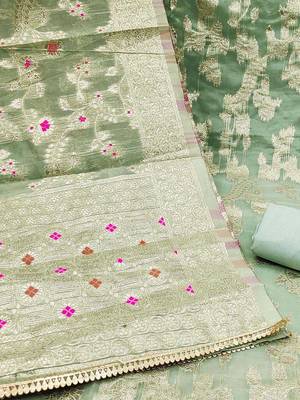woven design unstitched dress material 2