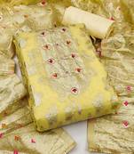 woven design unstitched dress material