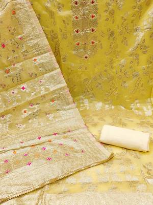 woven design unstitched dress material 3