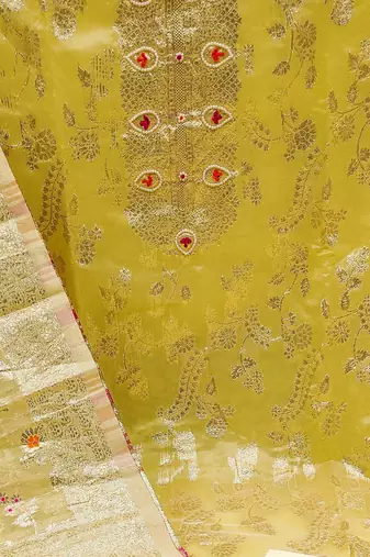 woven design unstitched dress material
