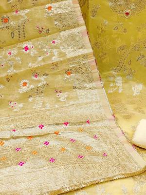 woven design unstitched dress material 5