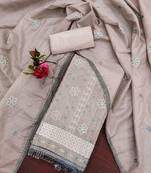 embroidered cotton unstitched dress material