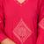 Pink printed pure cotton kurta trouser dupatta set