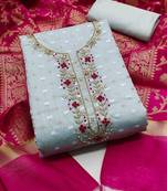 woven design banarasi unstitched dress material