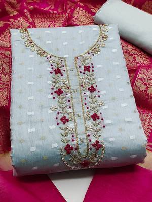 woven design banarasi unstitched dress material 2