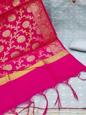 woven design banarasi unstitched dress material 5