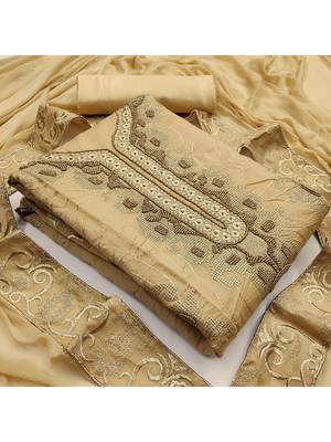 embroidered unstitched dress material 1