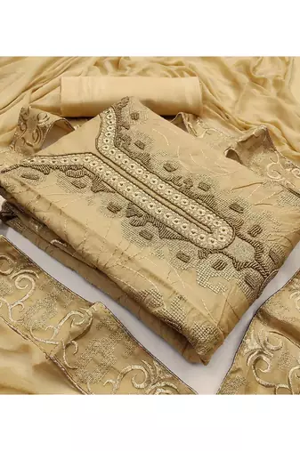 embroidered unstitched dress material
