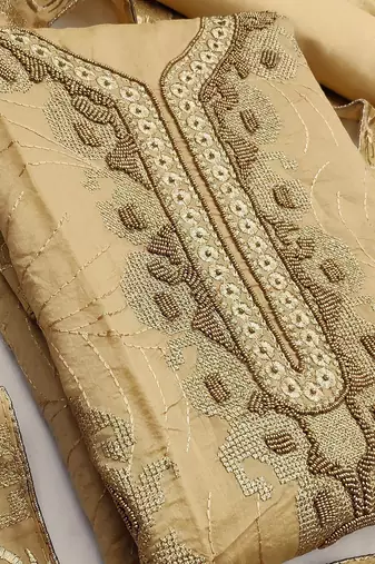 embroidered unstitched dress material