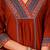 Orange printed pure cotton kurta trouser dupatta set