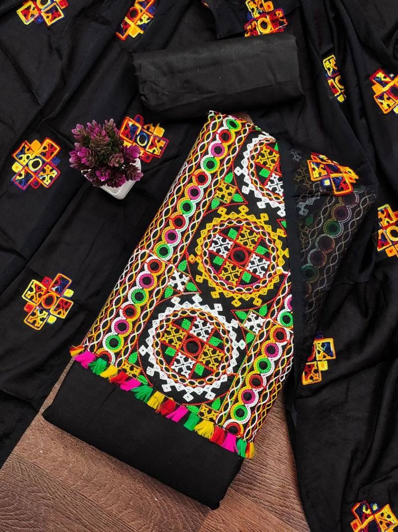 Embroidered Unstitched Dress Material