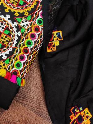 embroidered unstitched dress material 4
