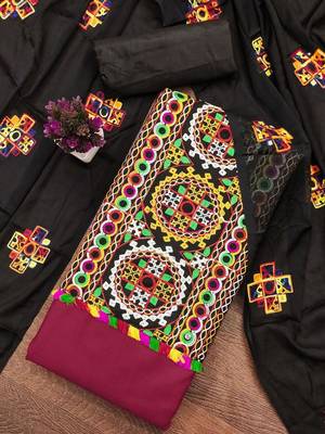 embroidered unstitched dress material 1