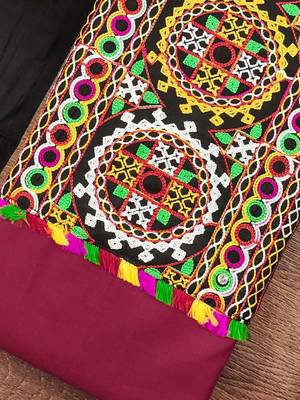 embroidered unstitched dress material 4