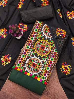 embroidered unstitched dress material 1