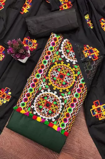 embroidered unstitched dress material