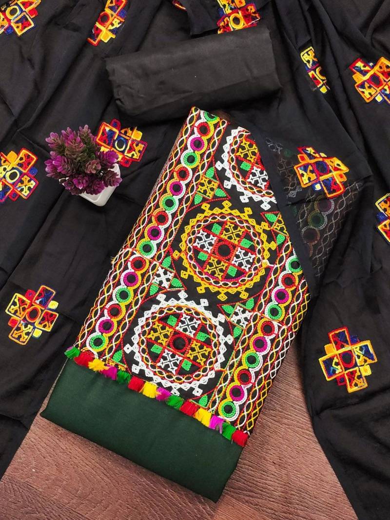 Embroidered Unstitched Dress Material
