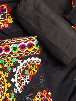 embroidered unstitched dress material 3