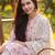 Pink printed pure cotton kurta trouser dupatta set