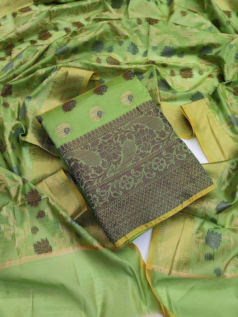 Woven Design Unstitched Dress Material