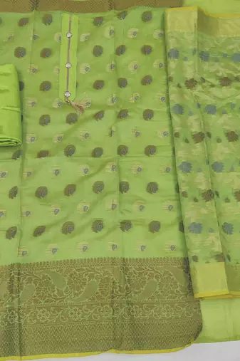 woven design unstitched dress material