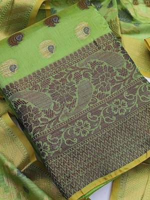woven design unstitched dress material 3