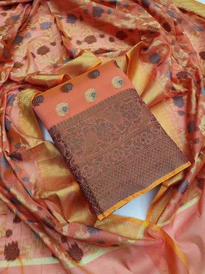 paisley printed unstitched dress material 1