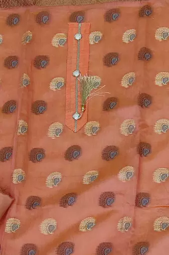 paisley printed unstitched dress material