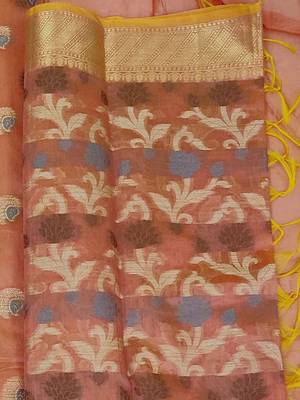paisley printed unstitched dress material 5