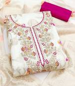 embroidered unstitched dress material