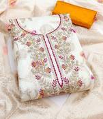 embroidered organza unstitched dress material