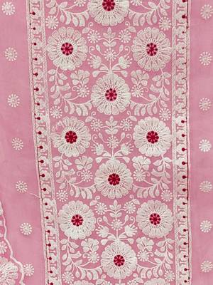 embroidered organza unstitched dress material 3