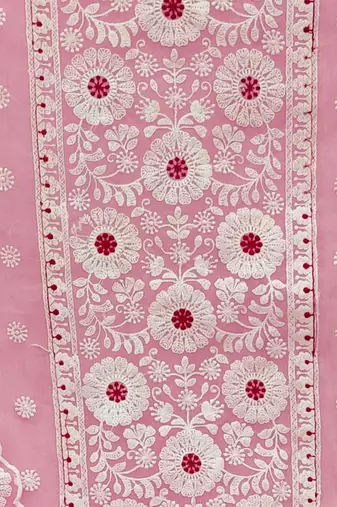embroidered organza unstitched dress material