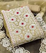 embroidered organza unstitched dress material