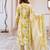 Green printed pure cotton kurta trouser dupatta set