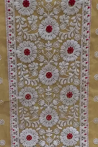 embroidered organza unstitched dress material