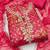 Floral Woven Design Beads and Stones Organza Unstitched Dress Material