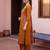 Mustard printed pure cotton kurta trouser dupatta set