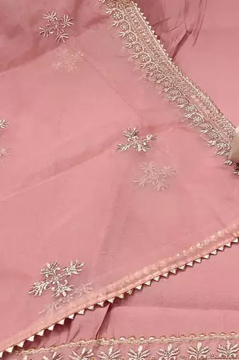 floral embroidered sequinned unstitched dress material