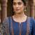 Blue printed pure cotton kurta trouser dupatta set